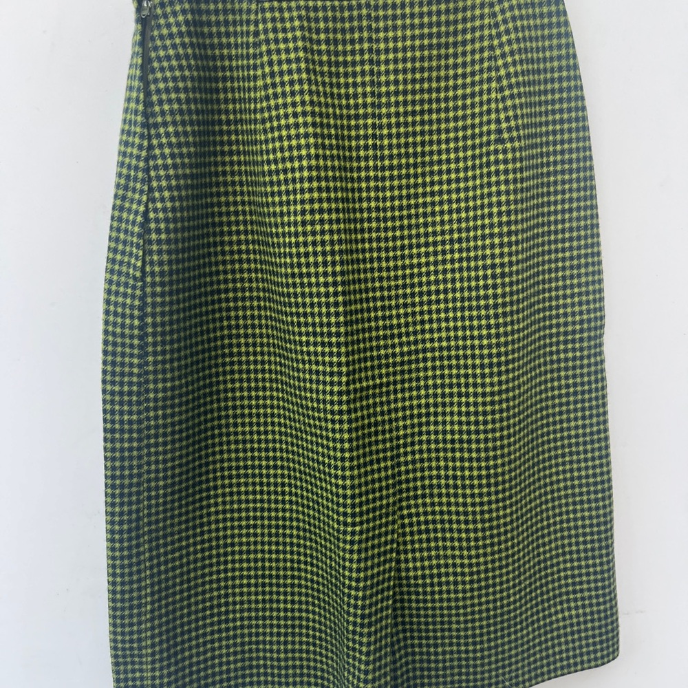 Green Houndstooth Women's Skirt